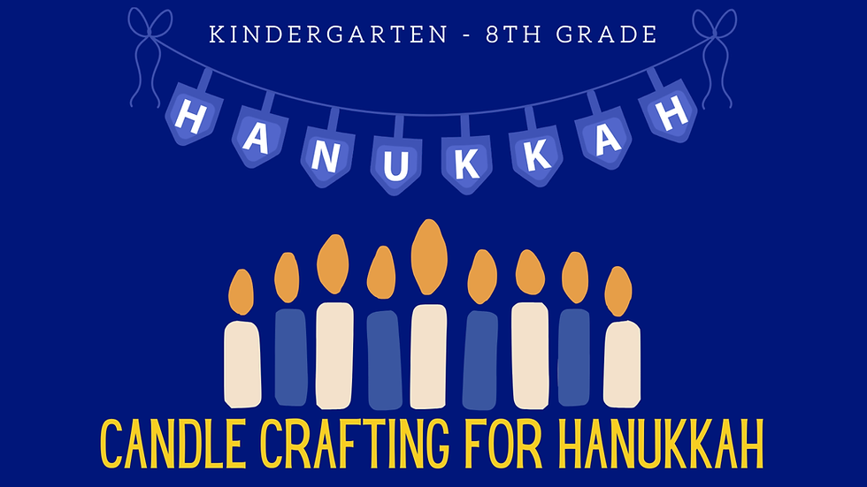 Candle Crafting for Hanukkah