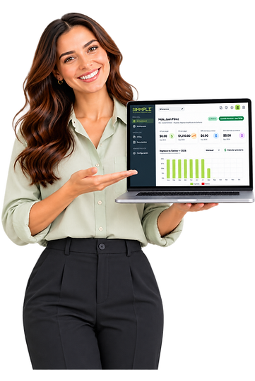 Mujer Presentando Dashboard Financiero en Laptop.png