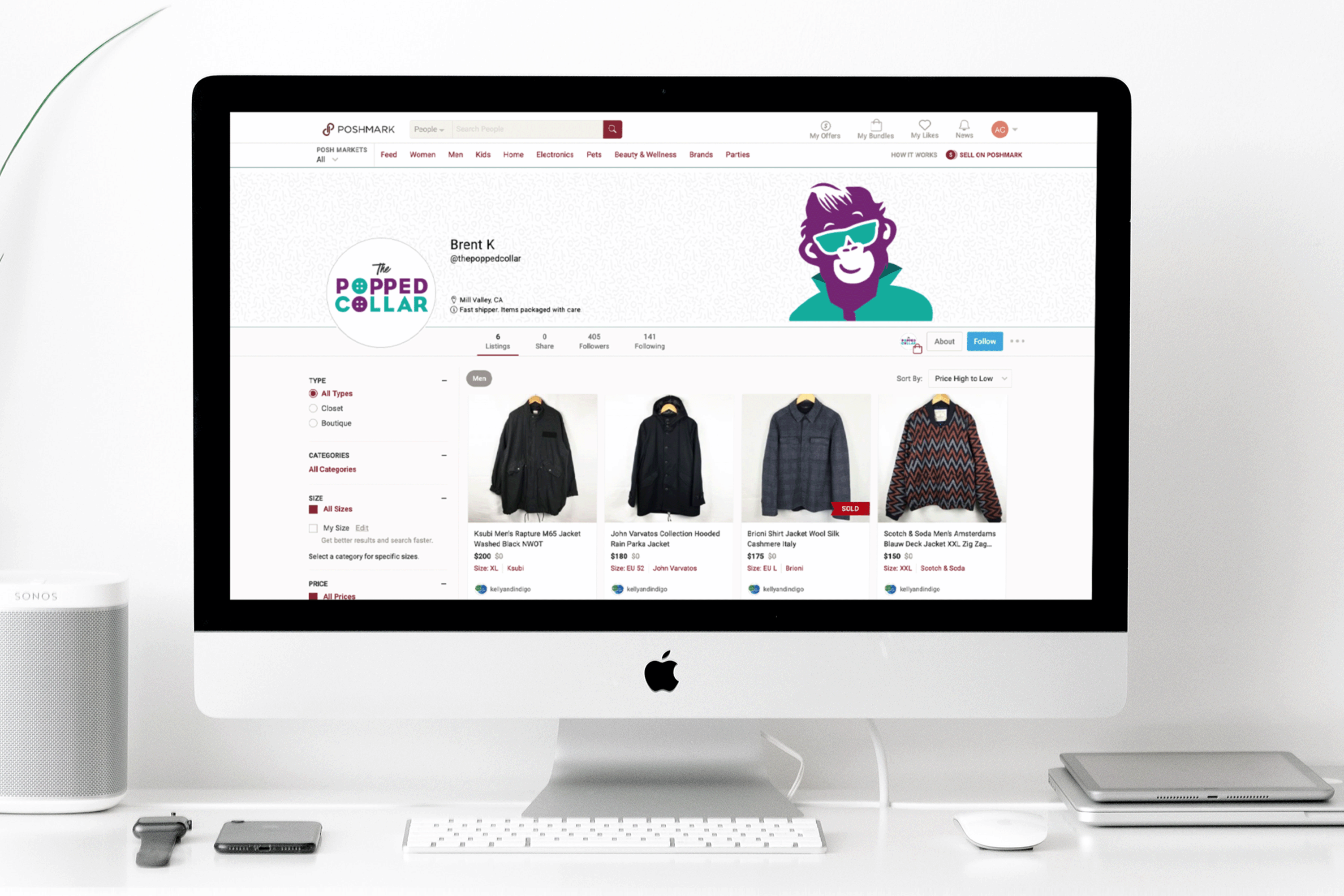 The Popped Collar Poshmark Website