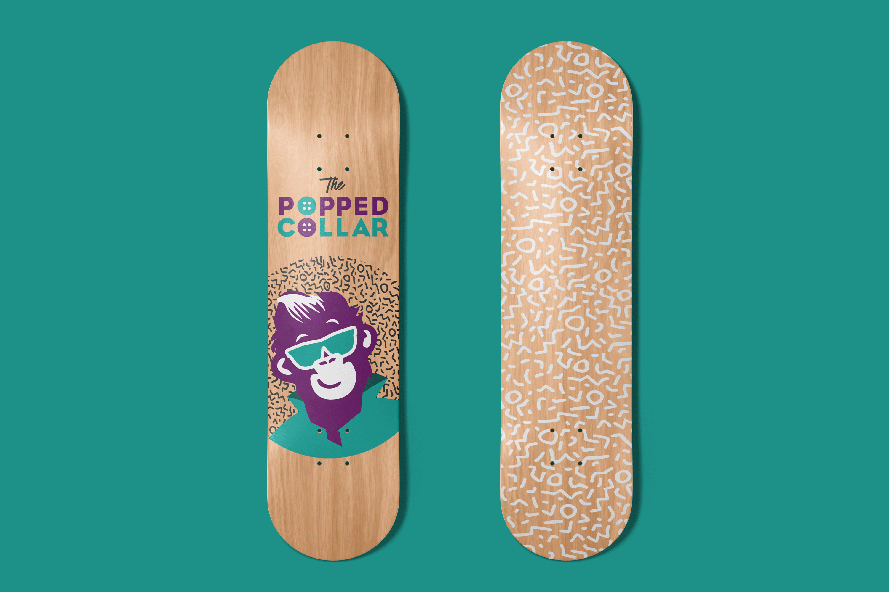 The Popped Collar Promotional Skateboard Deck