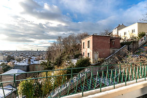 Escalier Montmorency du Havre, rénovation, maison bourgeoise, villa, vue sur le Havre, escalier mécanique
