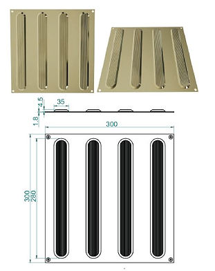 brass tactile tile strips type