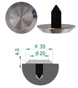 tactile studs with poly sleeve