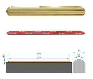 self adhesive tactile strip brass