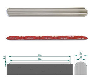 self adhesive tactile strip aluminium