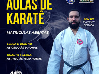 Aulas de karatê na AABB! Saiba mais.