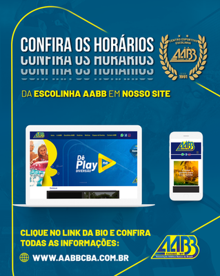 📢 Já conferiu os horários da Escolinha AABB?