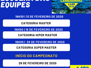 Atenção para a escolha das equipes do Campeonato Lameirinho 2020