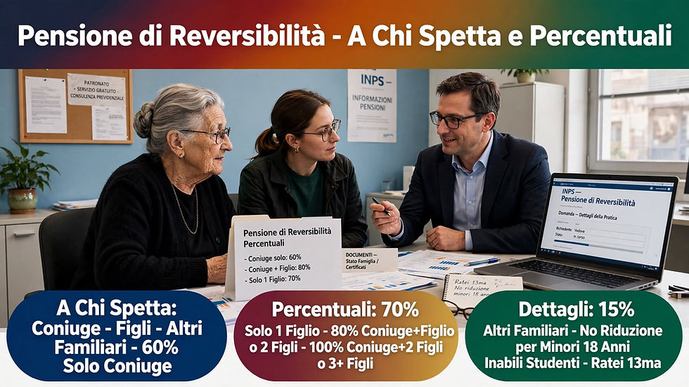 Pensione di reversibilità. A chi Spetta e Percentuali