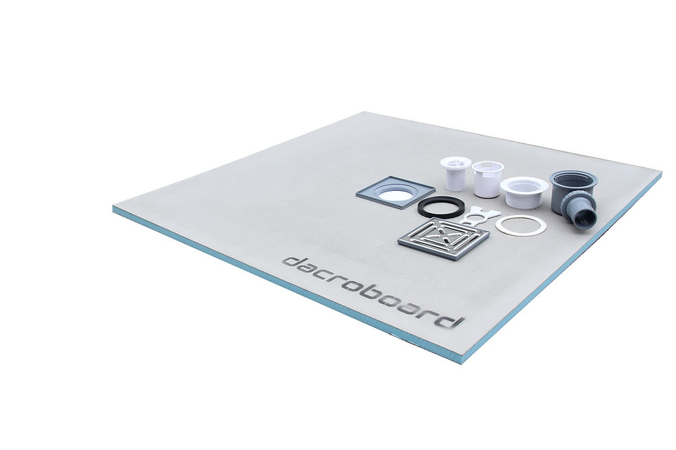 Marmox, Baseboard, dacroboard, wetroom floor former, wetroom shower tray, wetroom tray, Dukkaboard, wetroom tray Ireland