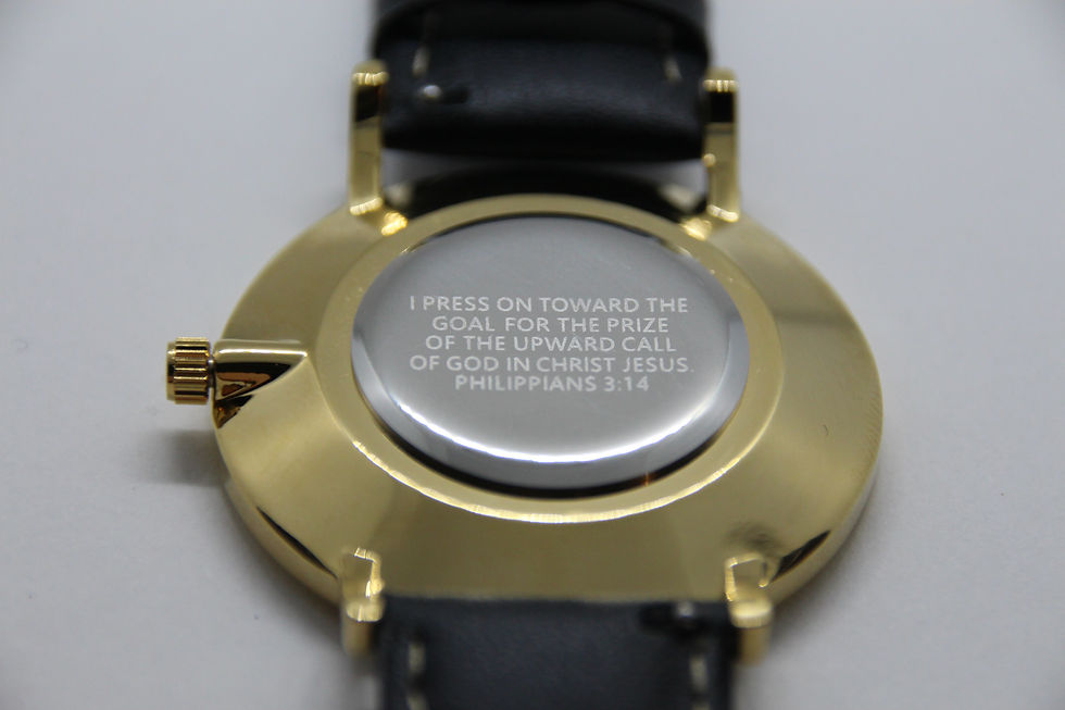 Thumbnail: Men's ‘Goals’ Classic Black Leather Watch