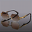 Thumbnail: Luxury Hexagon Sunglasses - Brown Lens with Gold Panther Detail