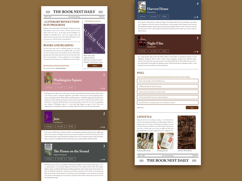 The Book Nest Daily Newsletter