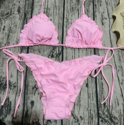Thumbnail: Scrunchie Back All Tie Bikini (Comes In Three Colors)