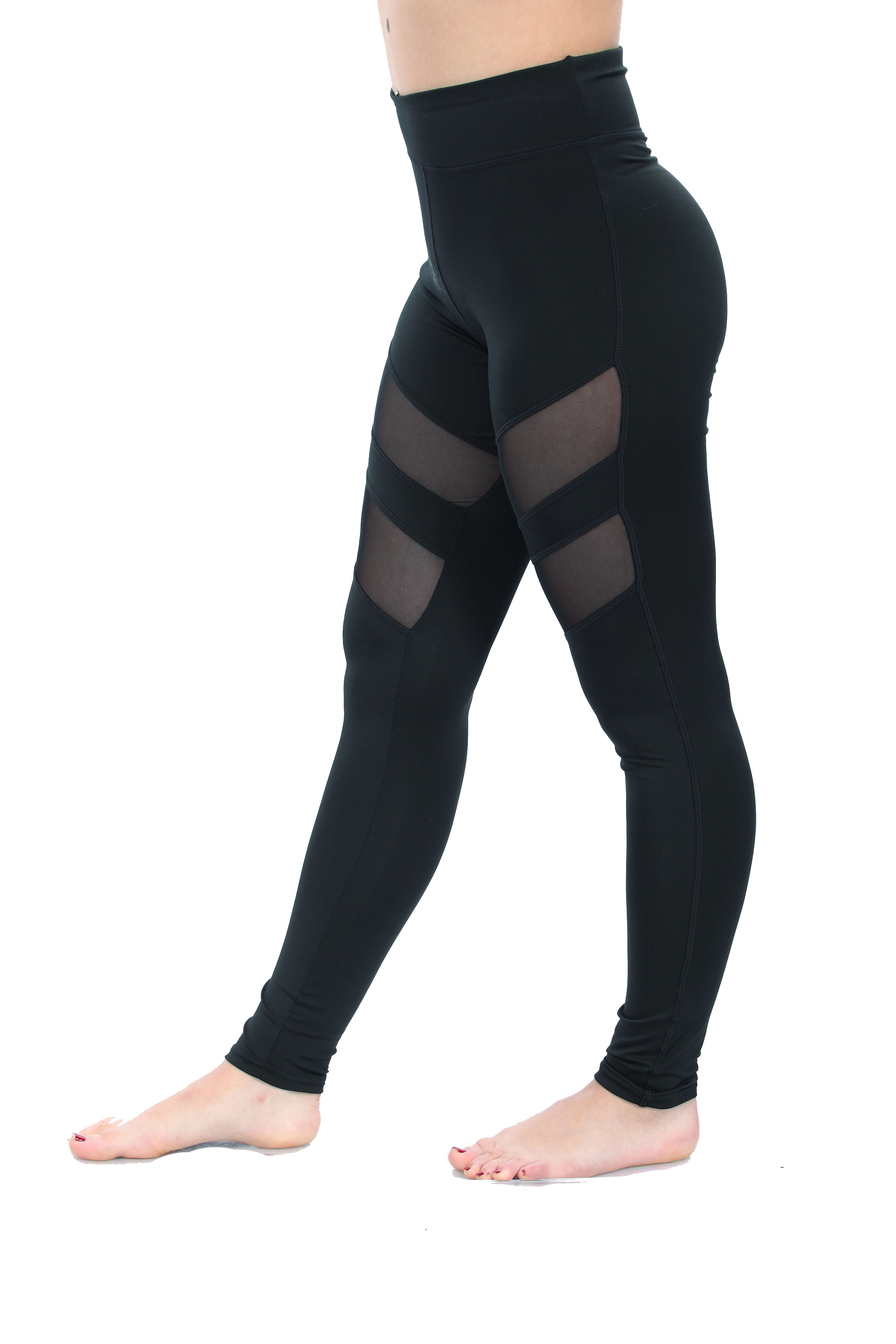 Black Front Vented Leggings