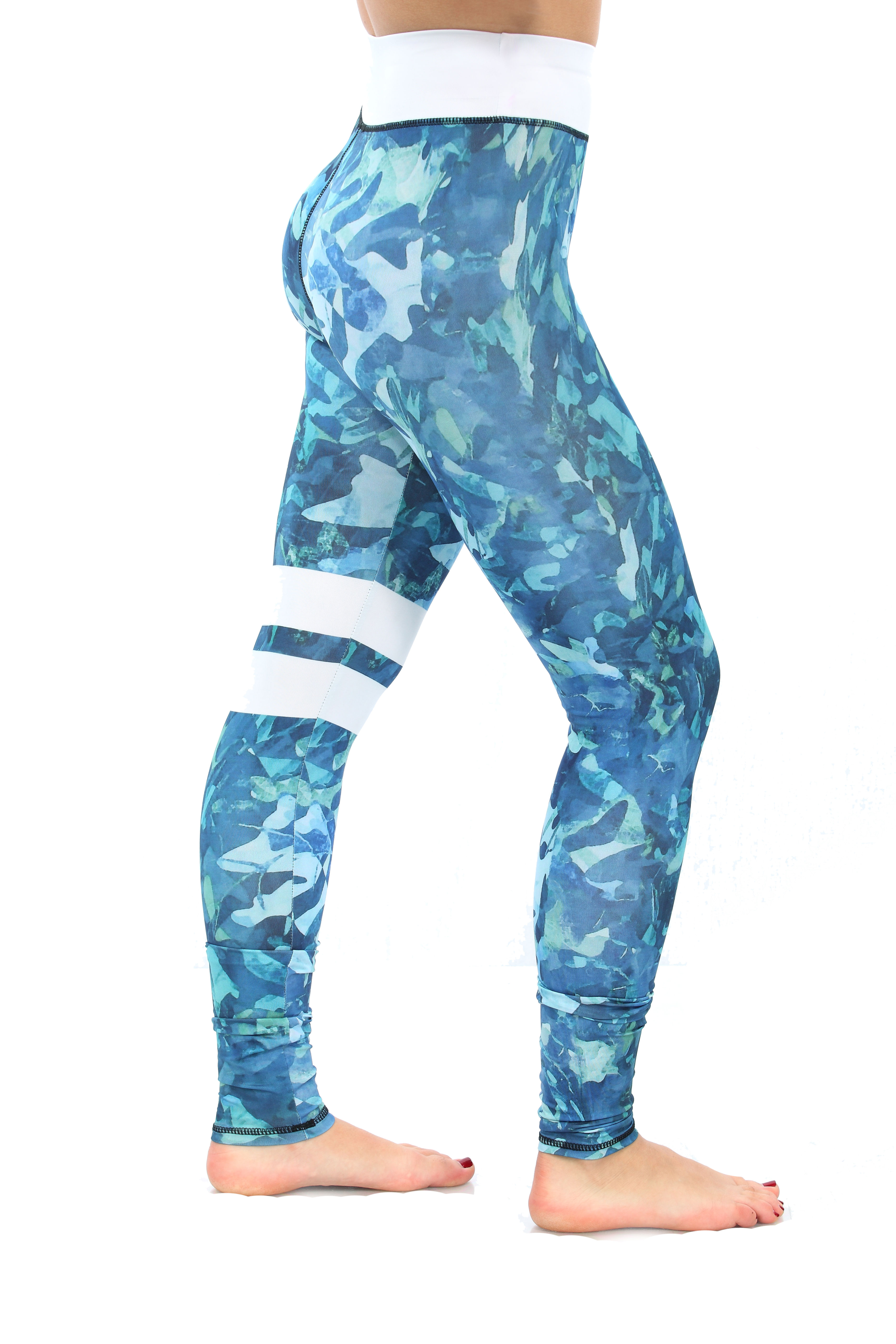 Blue Cammo Leggings