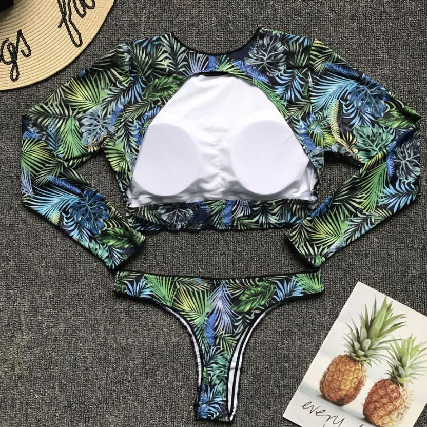 Thumbnail: Floral Printed Long Sleeve Twopiece