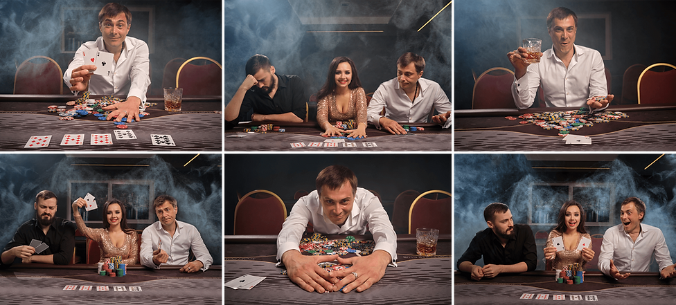 Kaszinó rendezvényre kollázs