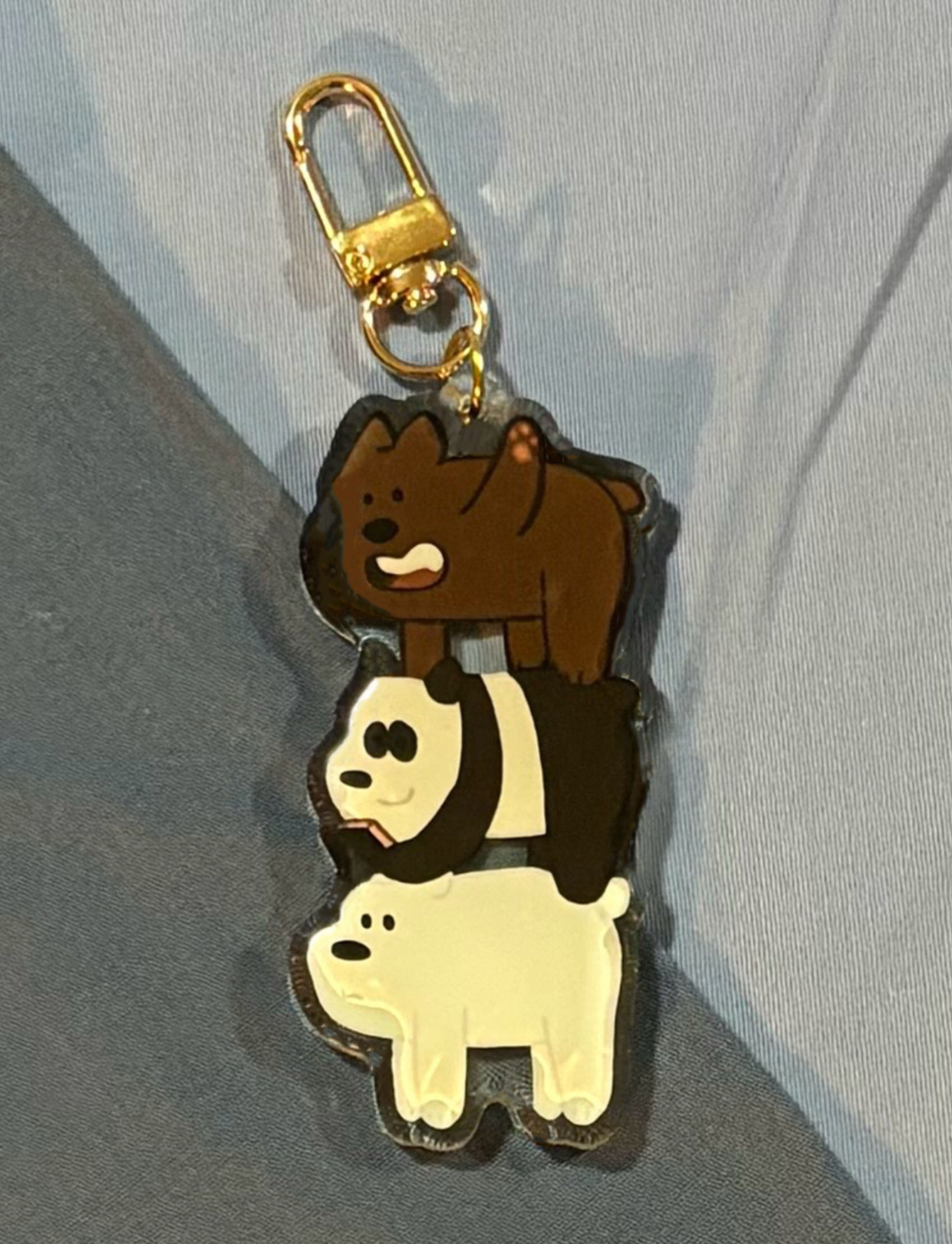 "Bear Stack"-small acrylic charm