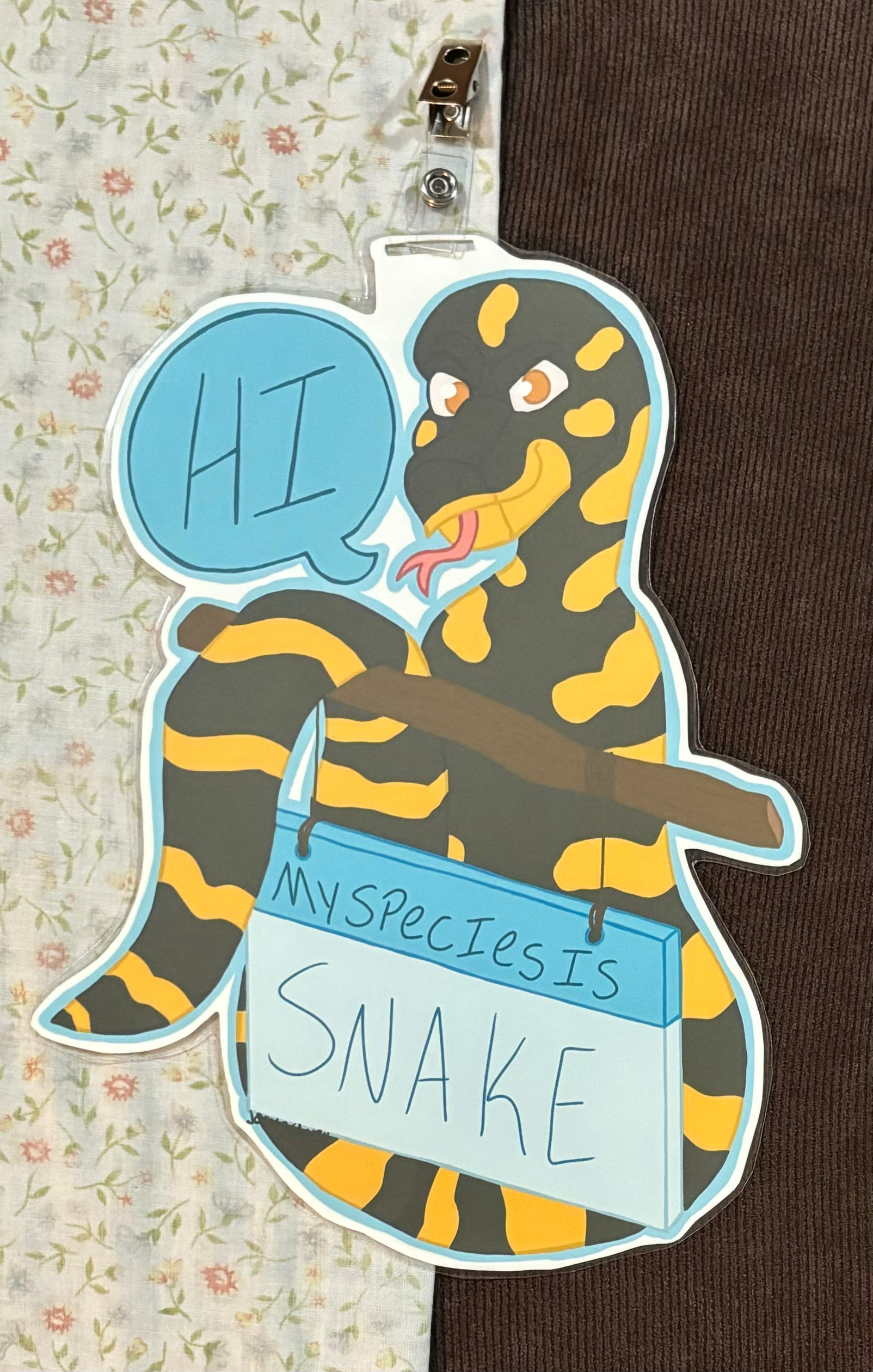 "My Species: Snake"-fursuit badge