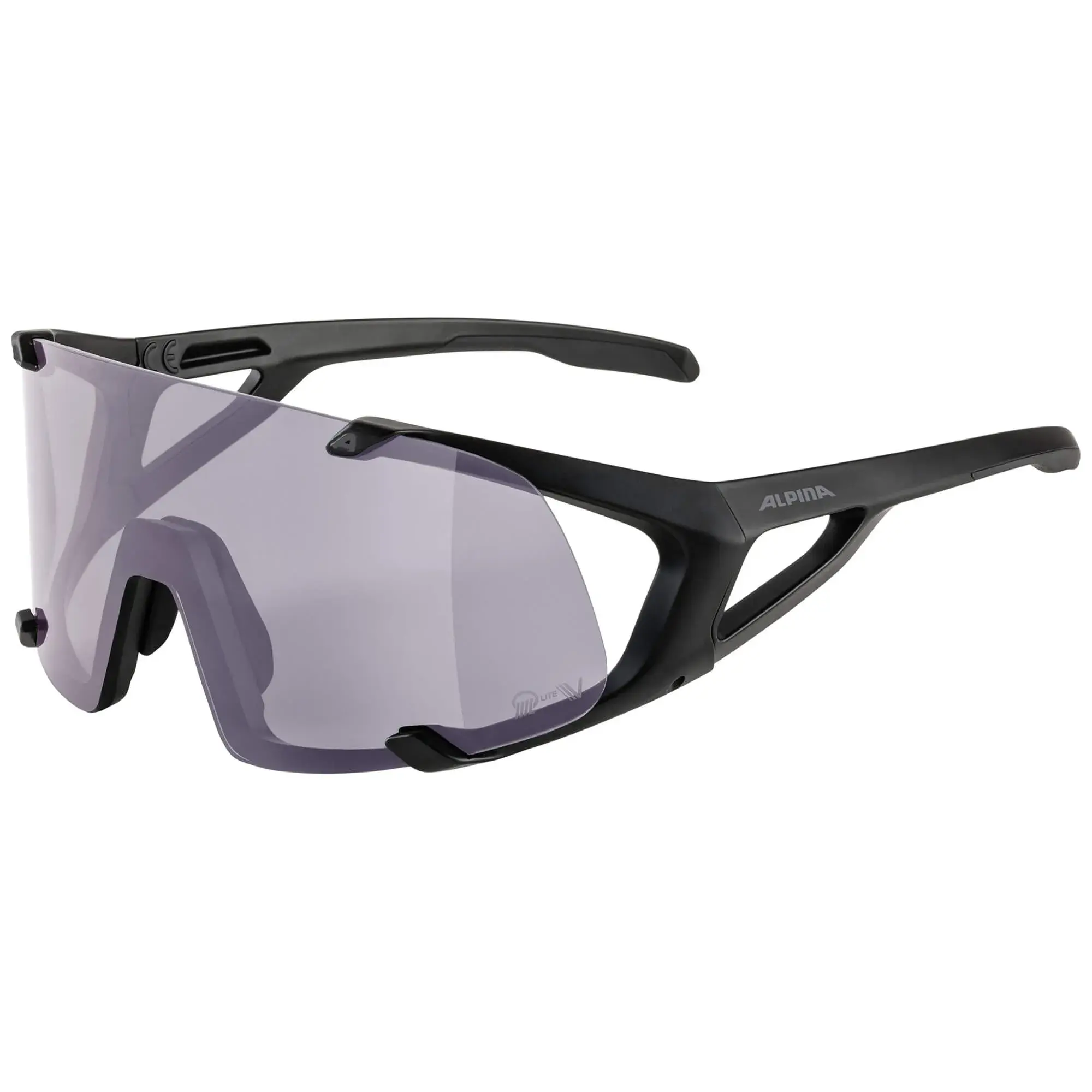Alpina Hawkeye S Q-Lite V Black Cycling Glasses
