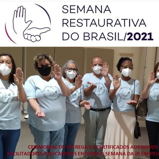Cerimonial de entrega de certificados aos novos /educadores encerra a semna da JR em Pelot