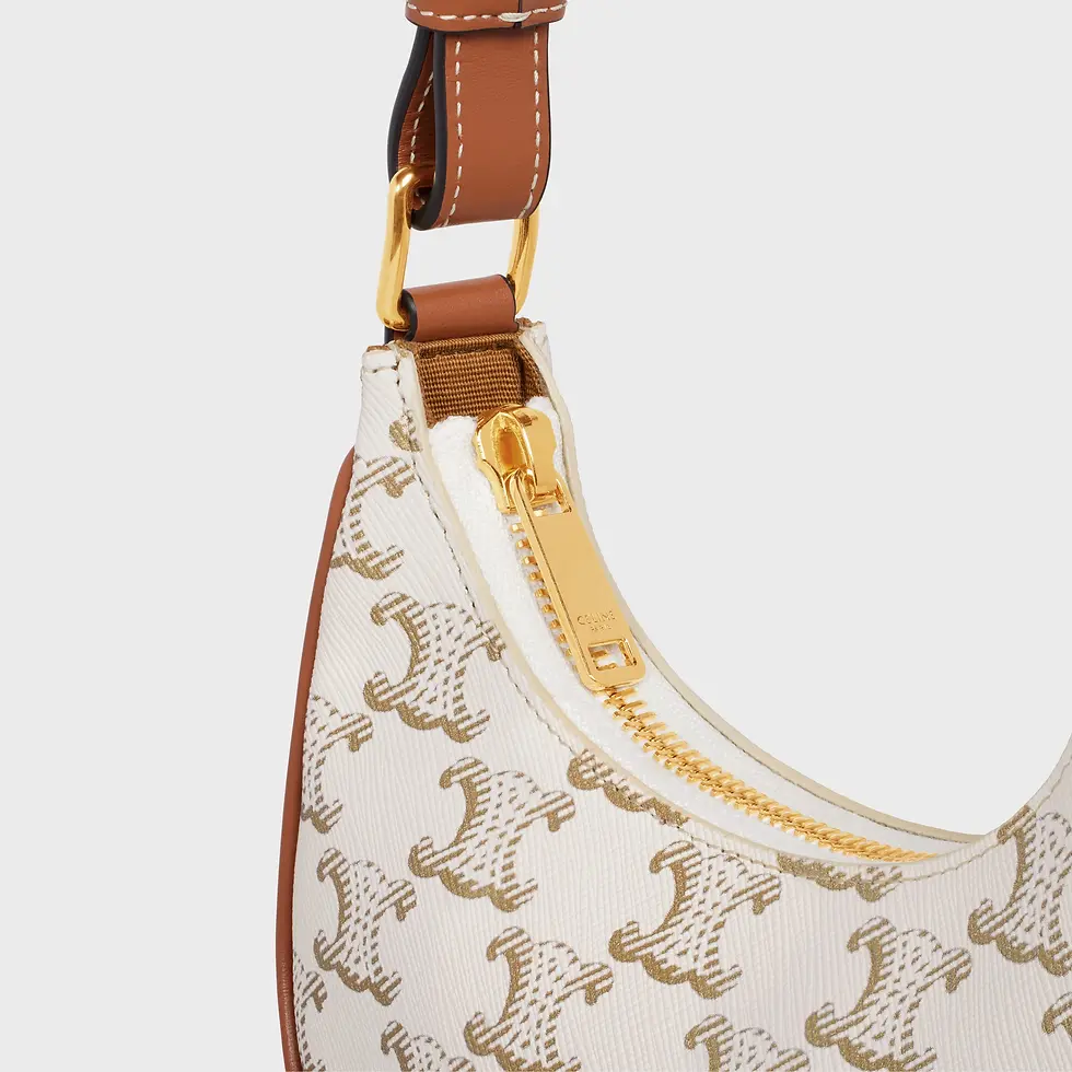 Thumbnail: CELINE AVA TRIOMOPHE BAG WHITE/TAN