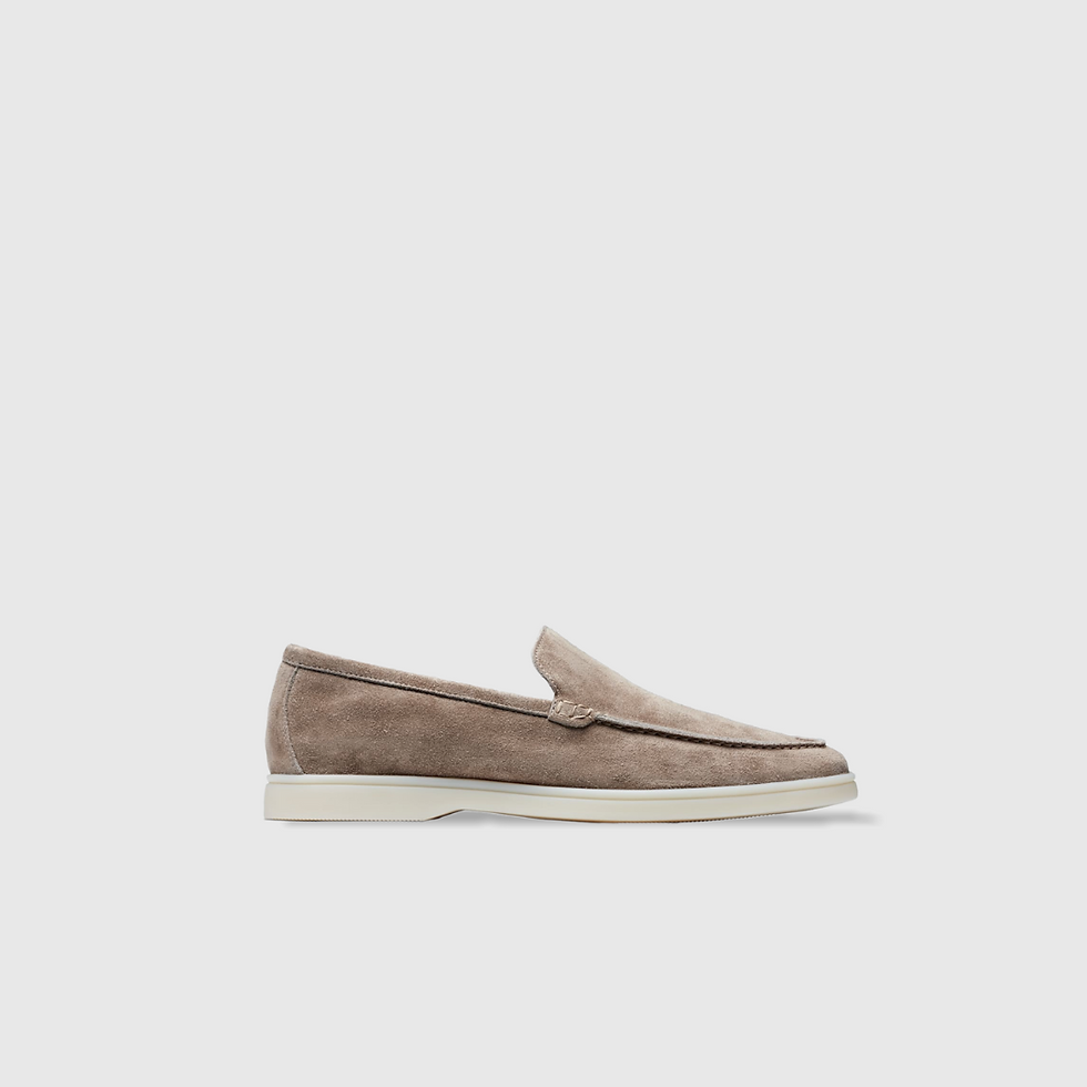 Thumbnail: LORO PIANA SUMMER WALK SUEDE LOAFERS DARK BEIGE