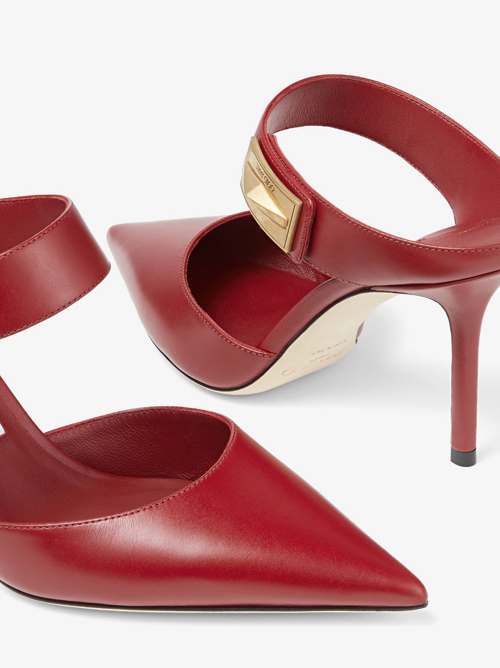 Thumbnail: JIMMY CHOO NELL MULE 85 CRANBERRY