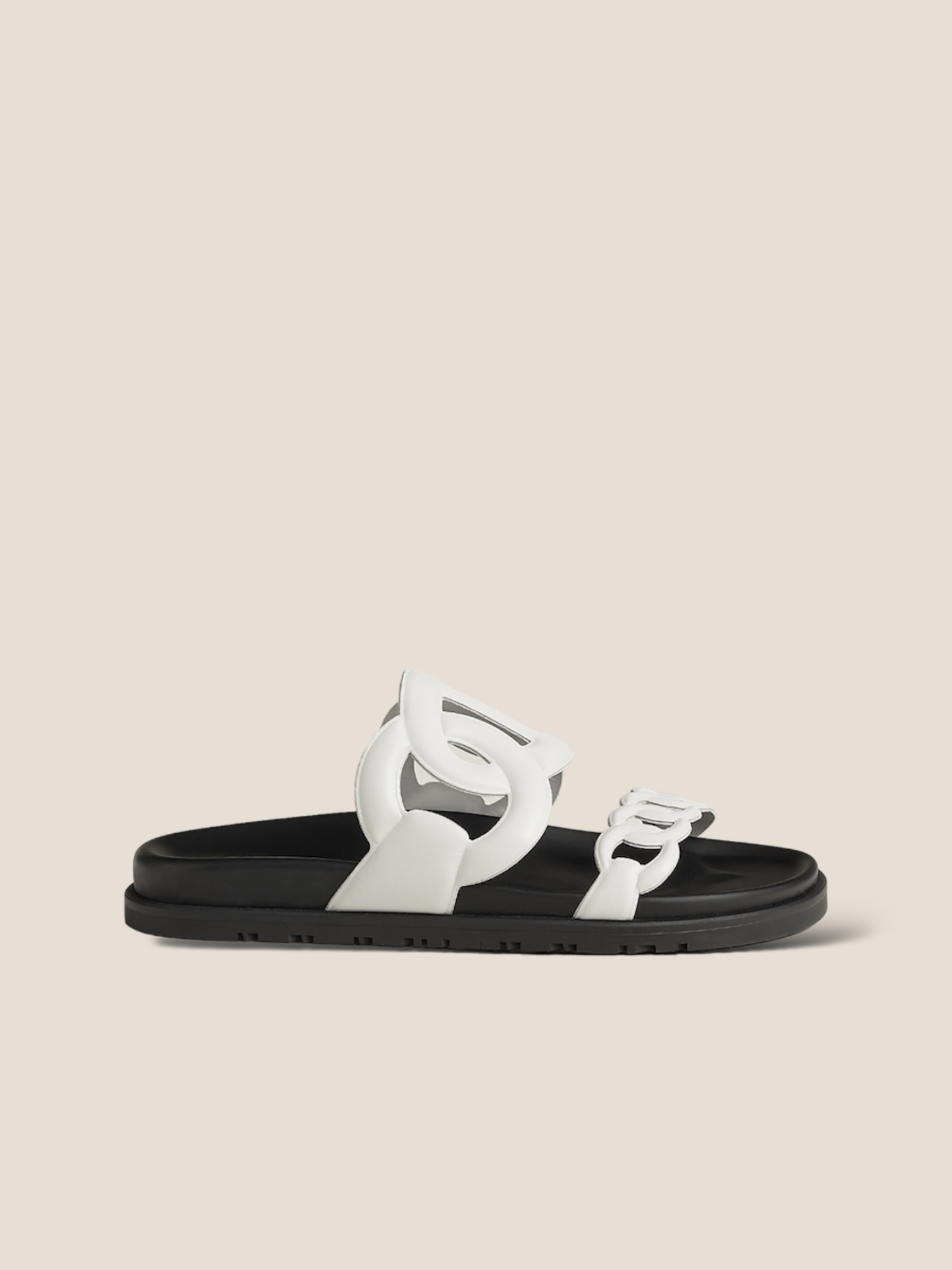 HERMES EXTRA SANDAL BLACK/WHITE