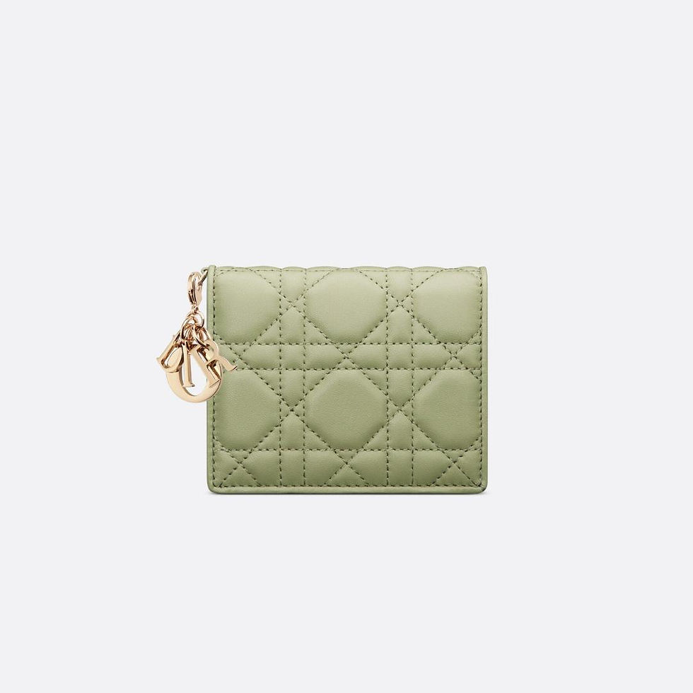 DIOR MINI LADY WALLET GREEN
