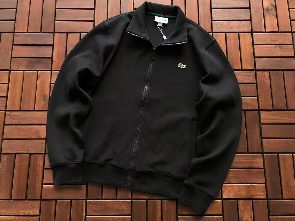 Thumbnail: LACOSTE COTTON FLEECE BLACK