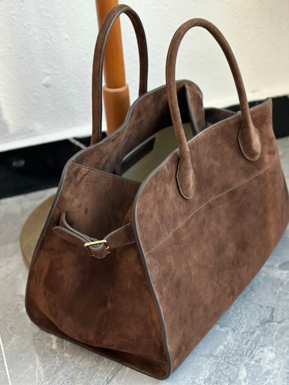 Thumbnail: THE ROW MARGAUX 17 SUEDE MOCHA