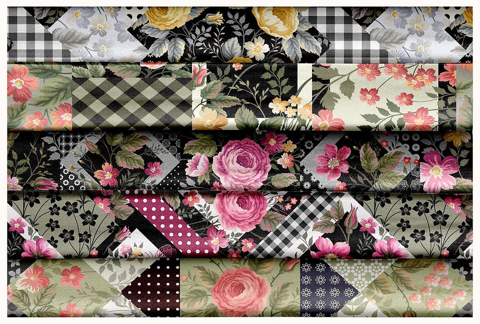 थंबनेल: Variety of floral patterned fabrics, Cushion Cover Designs – Heritage Style Cat-8 TZCC 1035