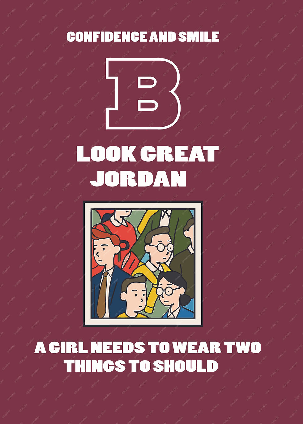 Thumbnail: Large B, Look Great Jordan text with smiling people photo.