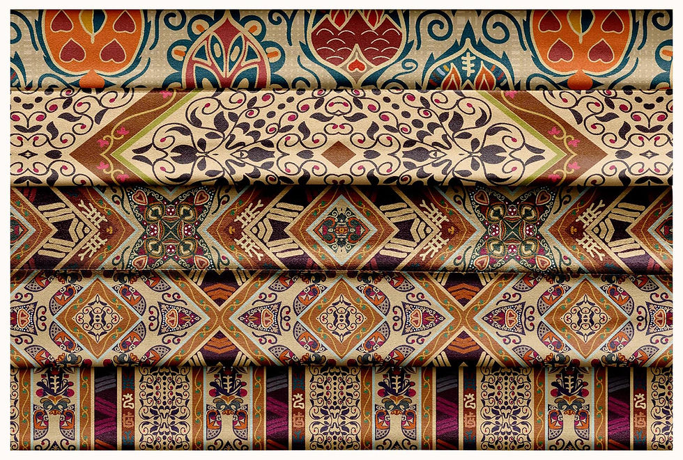 थंबनेल: Five different colorful fabric patterns from Tanzitex Studio, Modern Brush Texture Digital Pattern TZSRT 5003