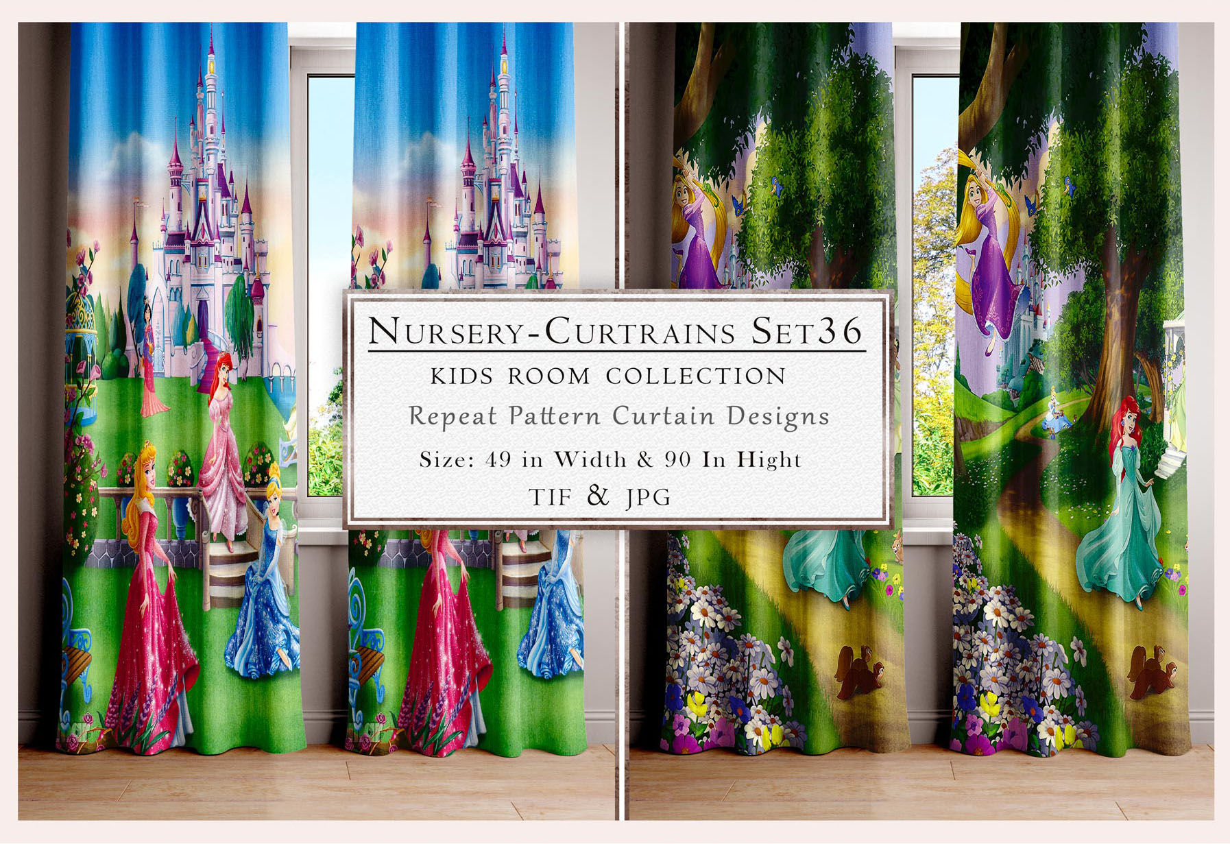 Nursery Curtains Set 36 Kids Room Collection Repeat Pattern Curtain Designs Tanzitex Studio
