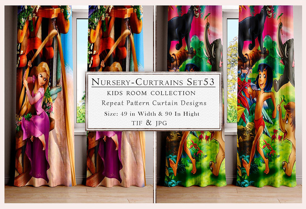Nursery Curtains Set 153 Kids Room Collection Repeat Pattern Curtain Designs Tanzitex Studio