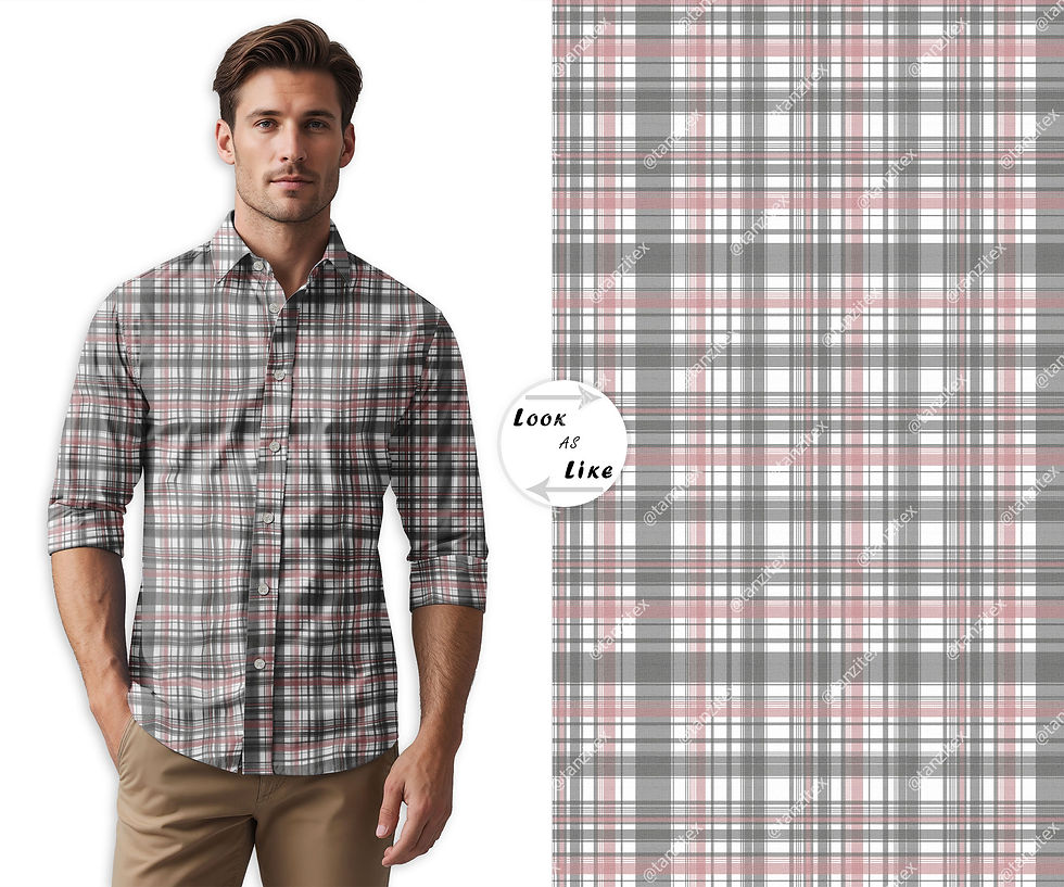 थंबनेल: Man wearing plaid shirt with 