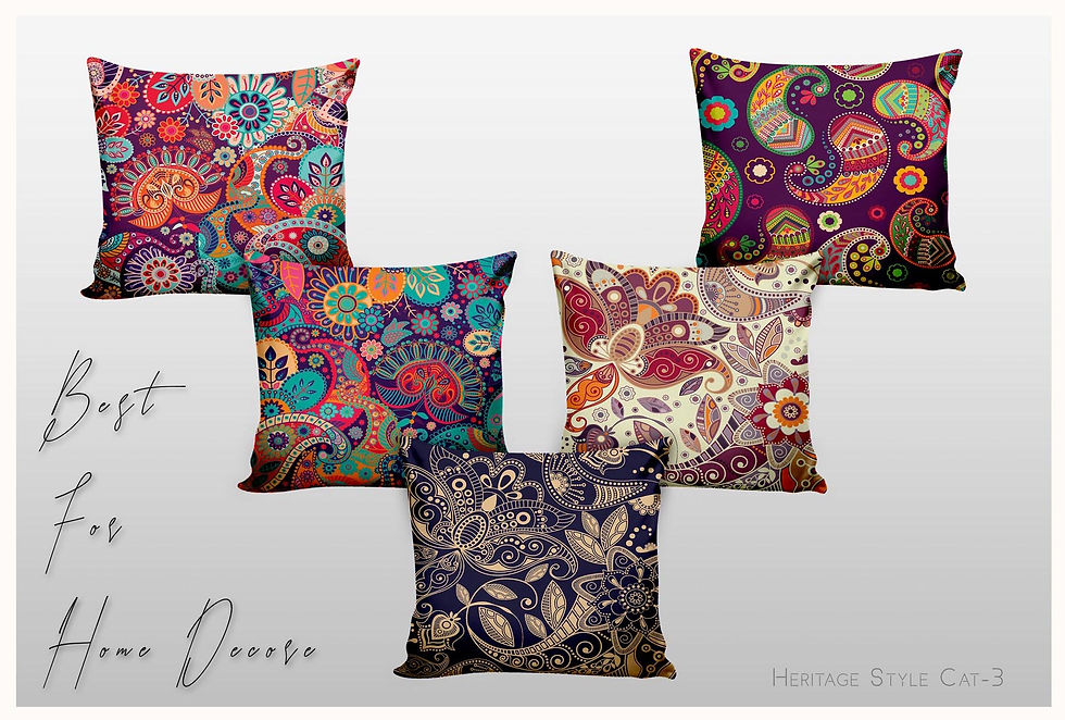 Colorful cushion covers display various patterns, Cushion Cover Designs – Modern Style Cat-34 TZCC 1032.