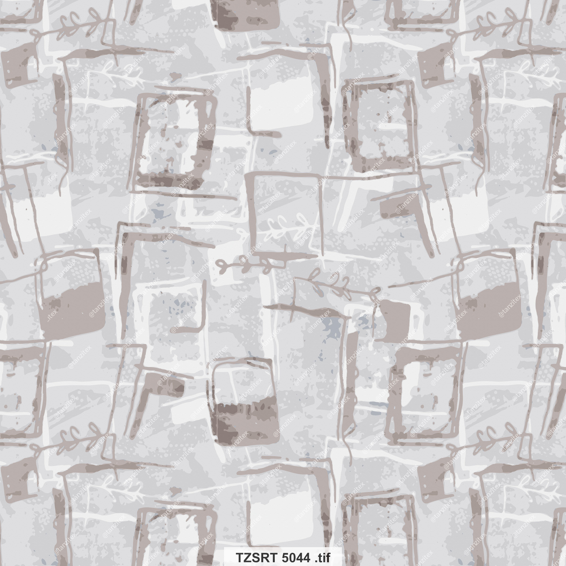 Abstract art pattern, Geometric Abstract Digital Pattern Shirt TZSRT 5288, with square shapes and muted colors.