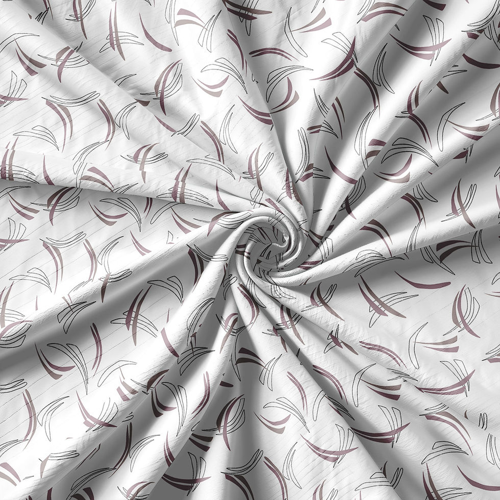 थंबनेल: Swirled fabric Painterly Camouflage Ink Blot Shirt TZSRT 5294, white with brown, Tanzitex Studio.