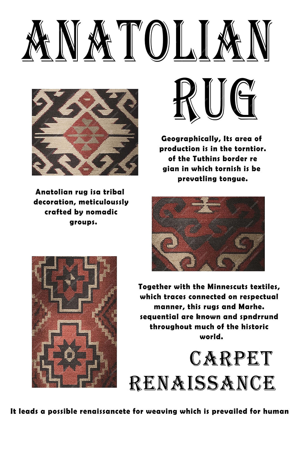 Thumbnail: Anatolian rug with tribal decoration, meticulously crafted by nomadic groups. RUG CARPET