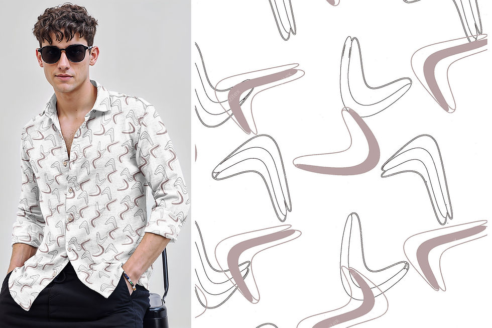 Thumbnail: Man wearing Geometric Abstract Digital Pattern Shirt TZSRT 5288, looking stylish.