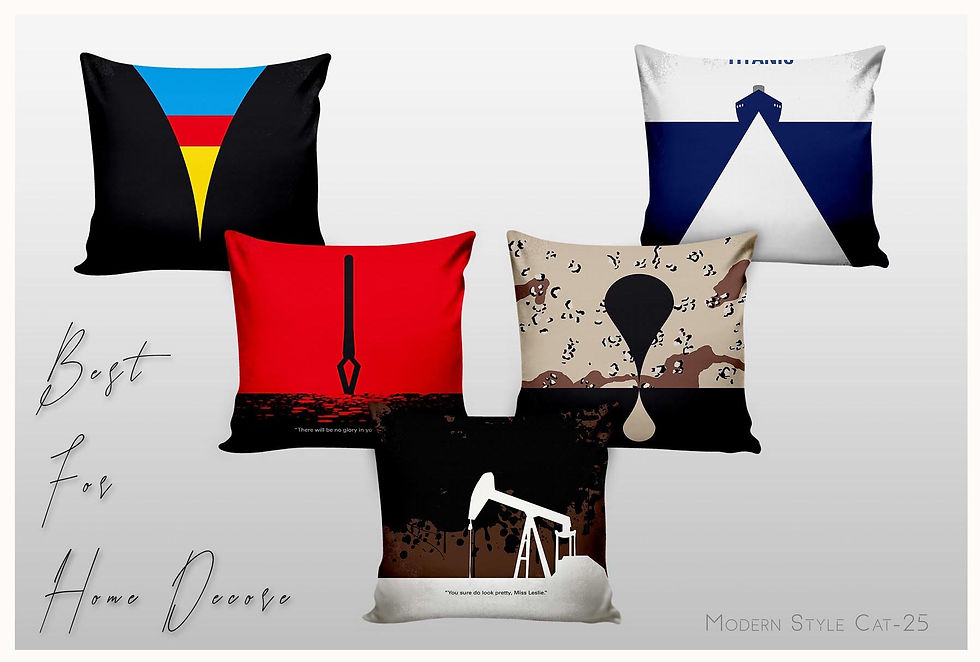 Modern Style Cushion Covers. Images of various designs and Tanzitex Studio.