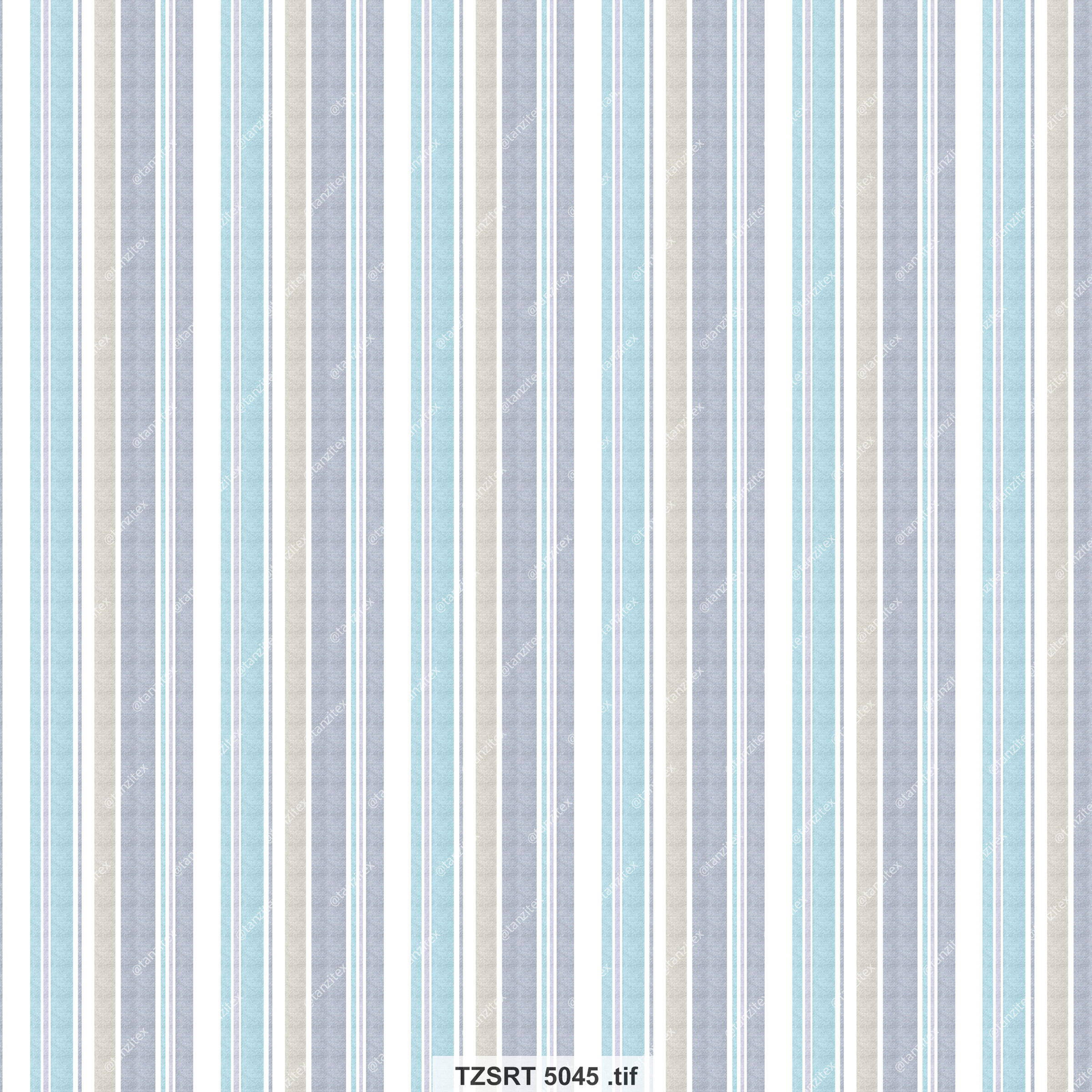 Vertical stripes in blue, tan, and white with visible text 123RT 6665.nr