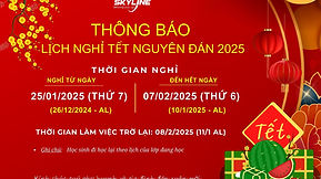 THÔNG BÁO LỊCH NGHỈ TẾT NGUYÊN ĐÁN 2025