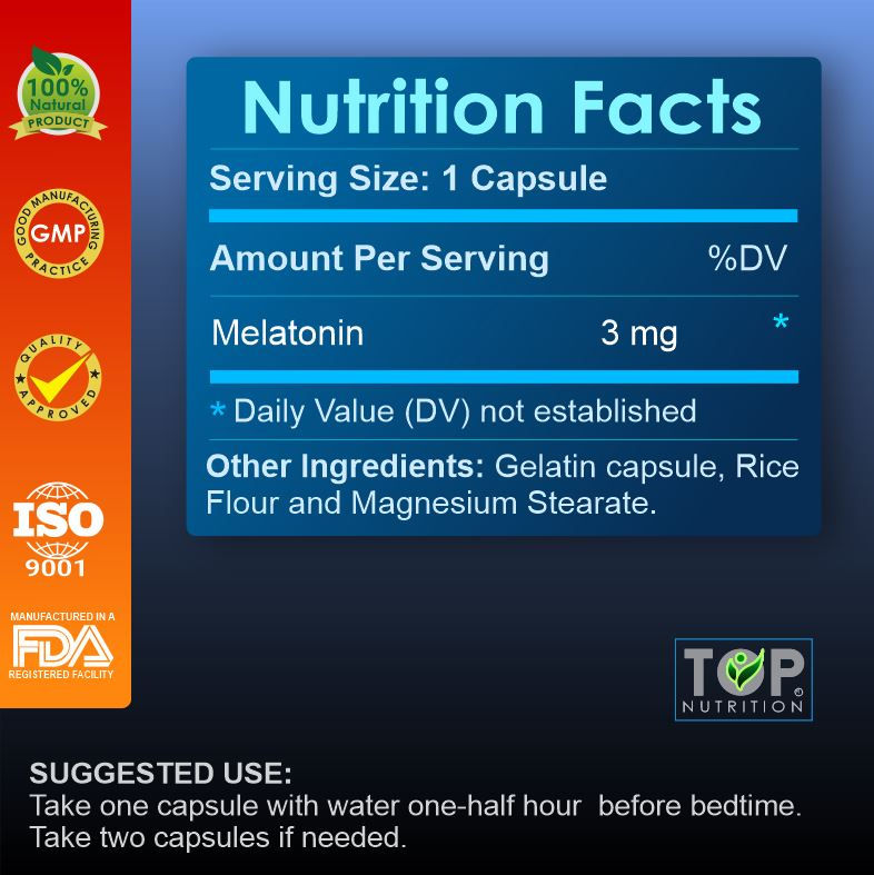 Thumbnail: Melatonin 5mg 60 caps