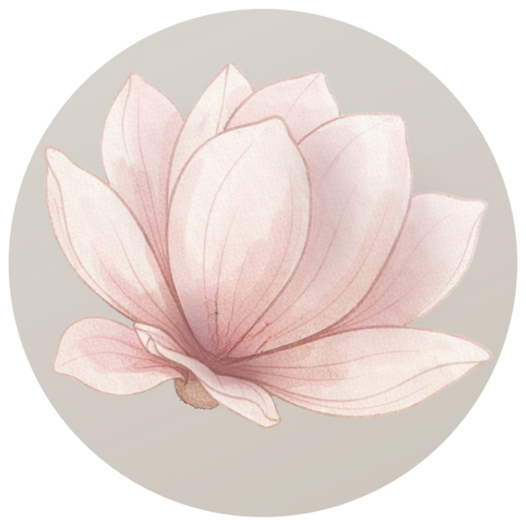Magnolien Favicon im Kreis