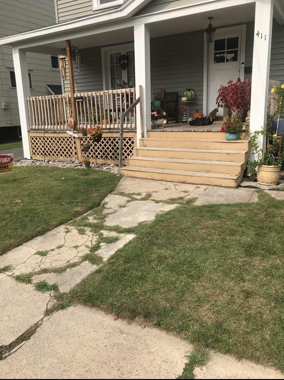 Walkway/Landscaping Before